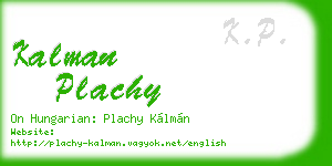 kalman plachy business card