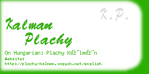 kalman plachy business card